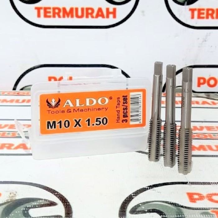 

Hand Tap Metric Aldo M10x1,50 HandTap Mata Bor Drat Baut Ulir Set