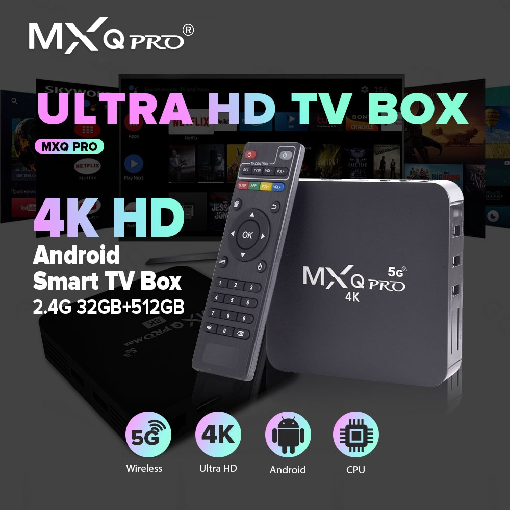 MXQ PRO Android TV Box MXQ Pro 2.4G / 5G WIFI 8G+128G / 4G+64G Smart TV 4K Box Ultra HD Android 11.1