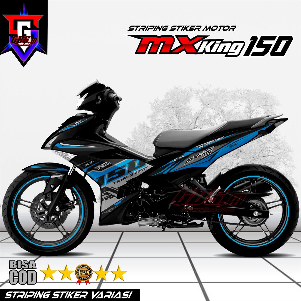 Striping Stiker Variasi Mx King 150 New Mx King 150 Old Stiker Striping Motor Mx King Striping Stike