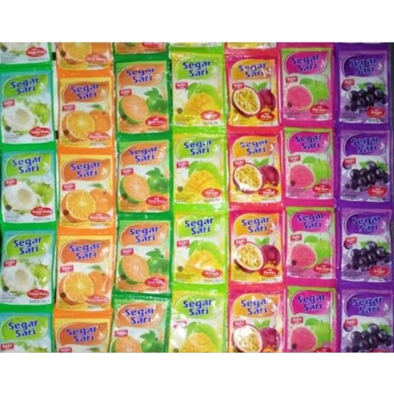 

minuman sachet segar sari aneka rasa 1renceng isi 10pc..