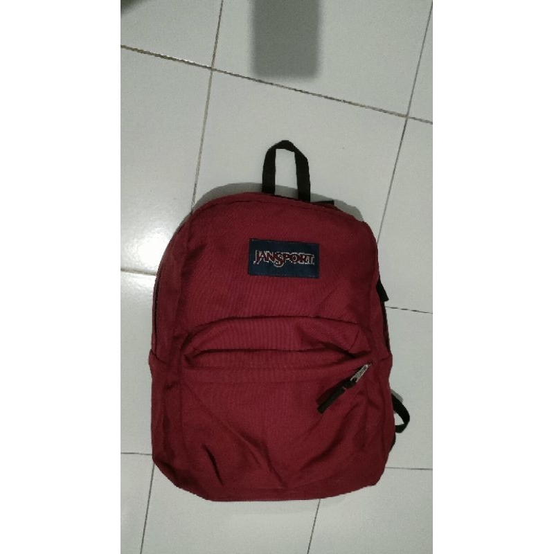 Tas Jansport Superbreak red viking backpack preloved original