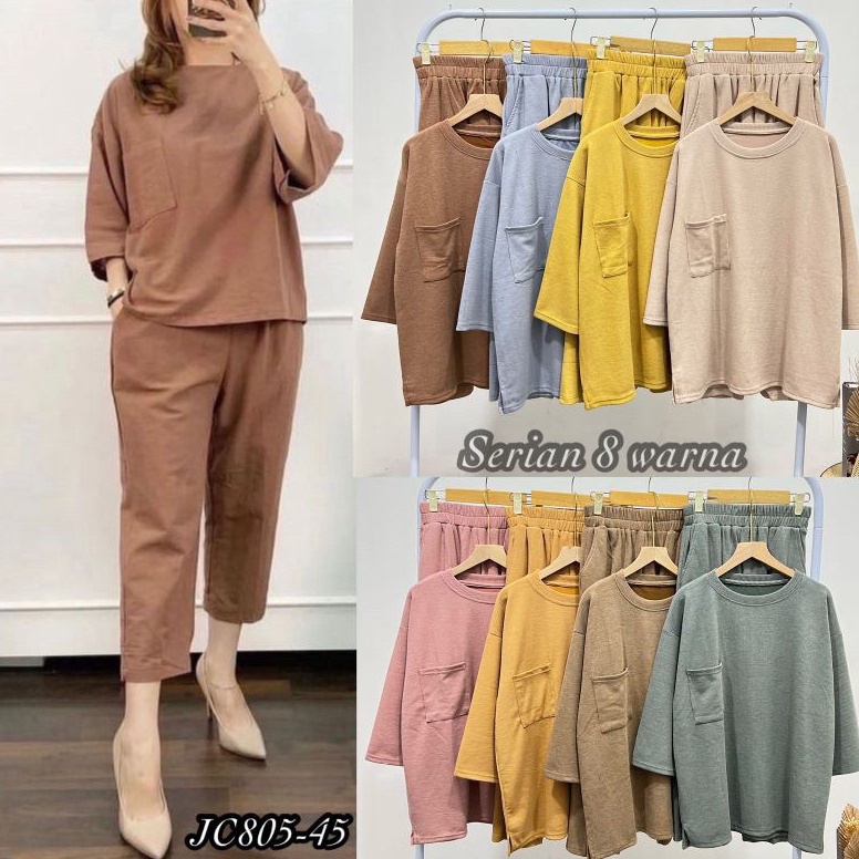 Lariiss Setelan Wanita Polos Kekinian Rayon Premium Quality  Setelan Wanita  Rayon Premium  Polos Ke