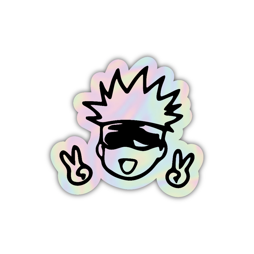 

sticker anime gojo jujutsu kaisen, stiker hologram satuan- Z067