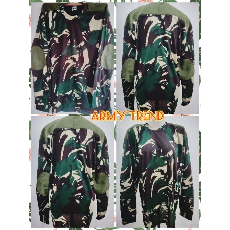BAJU KAOS LORENG ARMY MALPINAS PRIA LENGAN PANJANG /KAOS LAPANGAN LORENG ARMY LENGAN PANJANG LORENG 