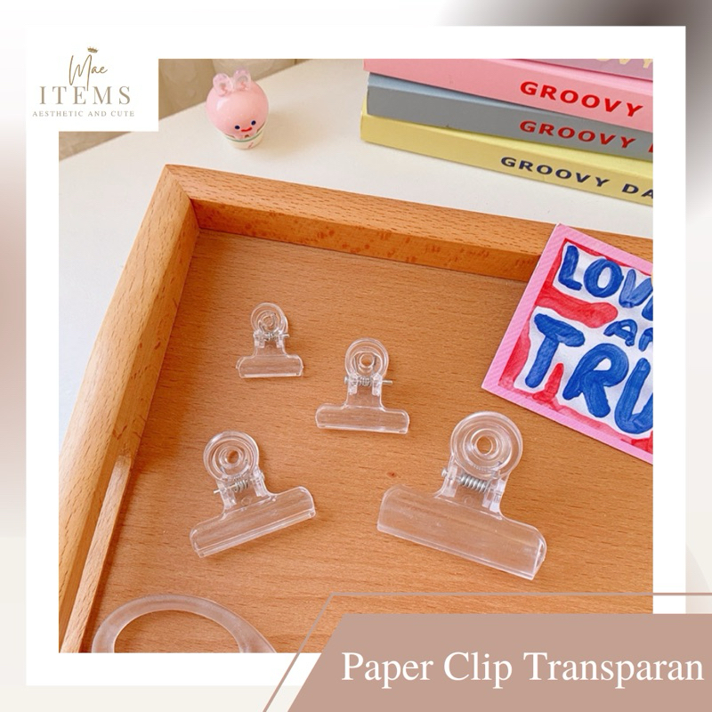 

Papaer Clip Aesthetic Transparan Berbagai Ukuran / Paper Clip Lucu