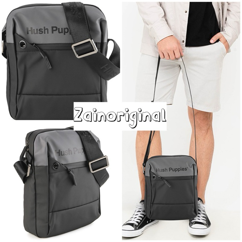 READY ORIGINAL HUSH PUPPIES KINGSLEY SLING BAG TAS PRIA KEREN TERBARU