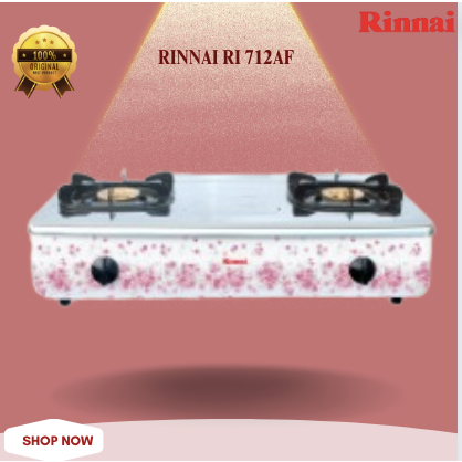 Rinnai Kompor Gas 2 Tungku RI 712AF/RI712AF/RI 712 AF/RI 712AF/RI-712AF/RI-712-AF/Rinnai Kompor
