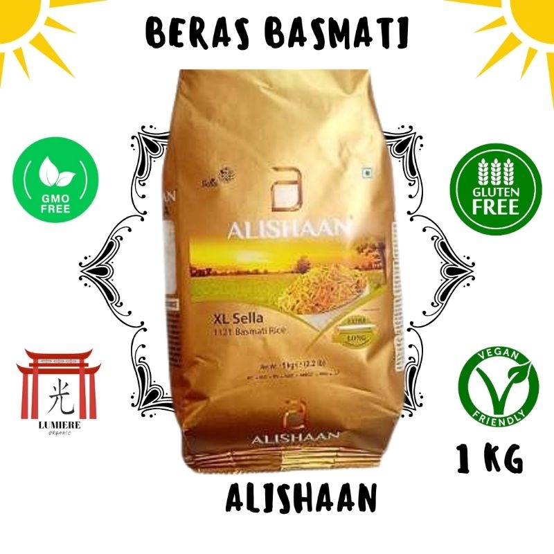 

Beras Basmati Alishaan 1kg Extra Long Grain (Low GI,Diabetic Friendly)