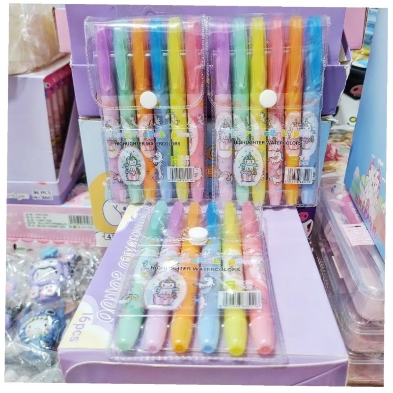 

Stabilo / Highlighter set isi 6 motif Unicorn