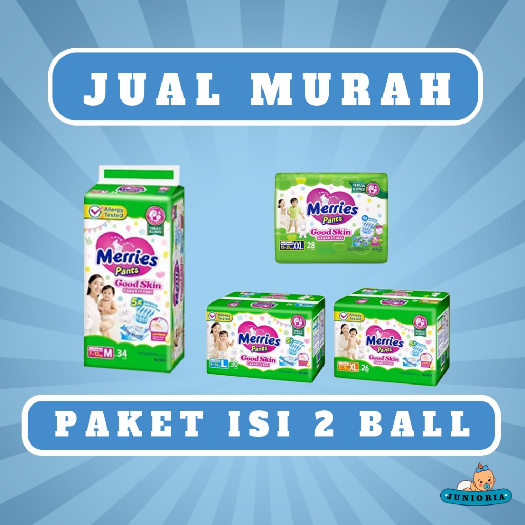 MERRIES POPOK CELANA BAYI  2BALL (S40 M34 L30)