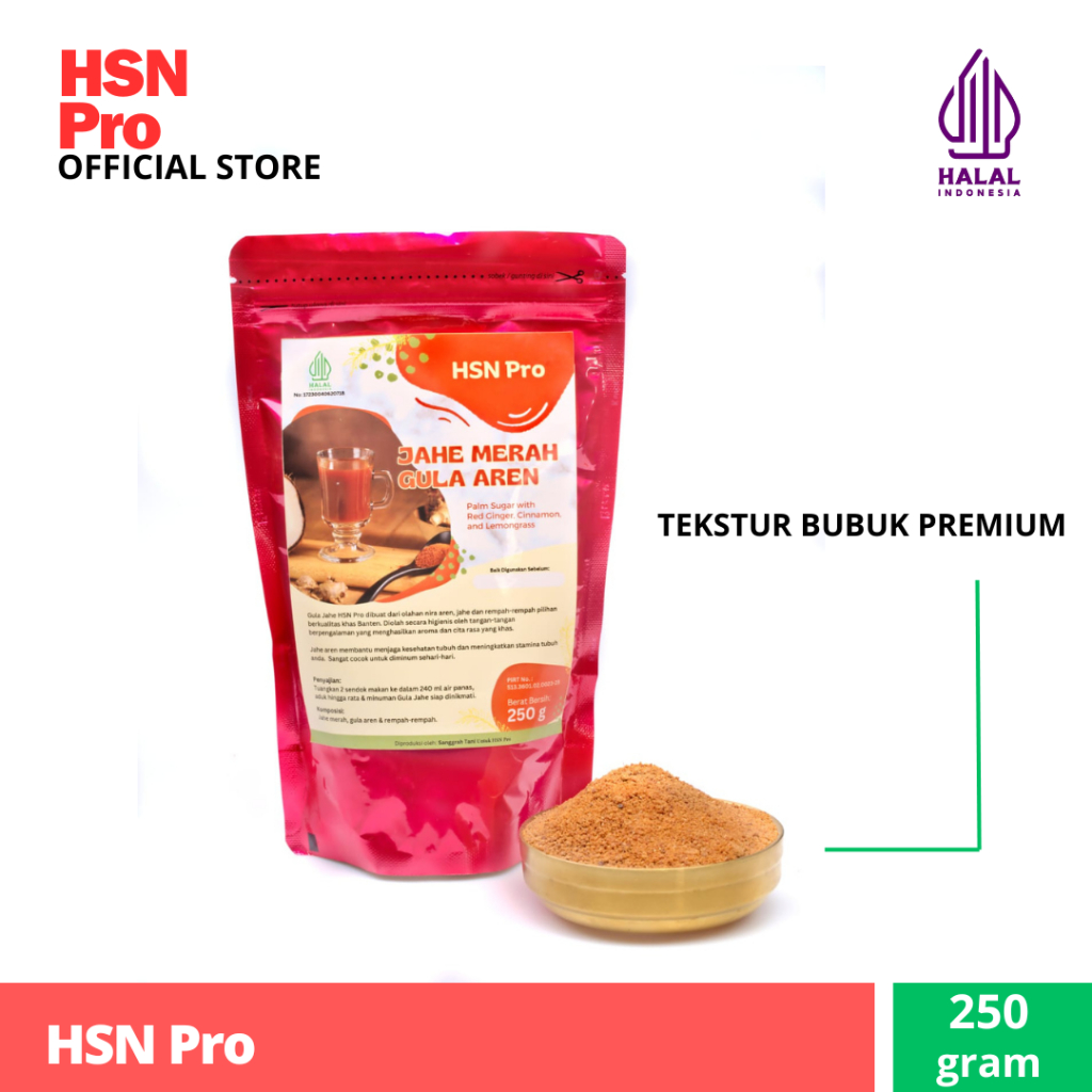 

JAHE MERAH GULA AREN HSN PRO 3 Pcs