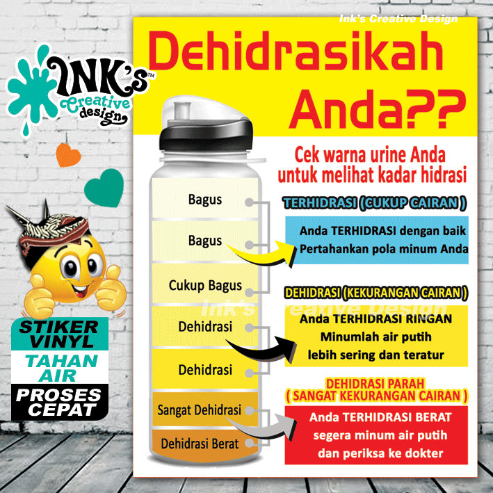 

Stiker Dehidrasikah Anda - Jagalah Kesehatan - Jangan Lupa Minum