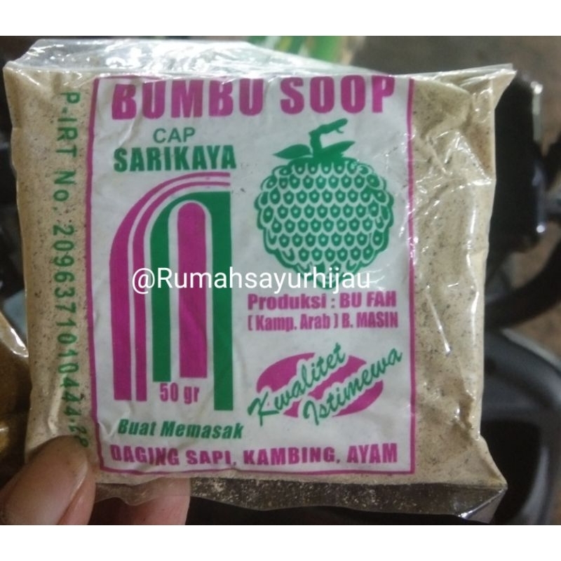 Bumbu Sop Bubuk Cap Sarikaya Kemasan 50 grm