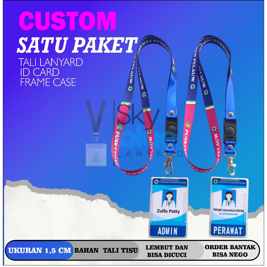 CETAK SATU PAKET LANYARD ID CARD CUSTOM