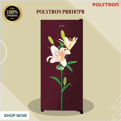Polytron Kulkas 1 Pintu 180L PRB-187PR Merah - Metallic Series
