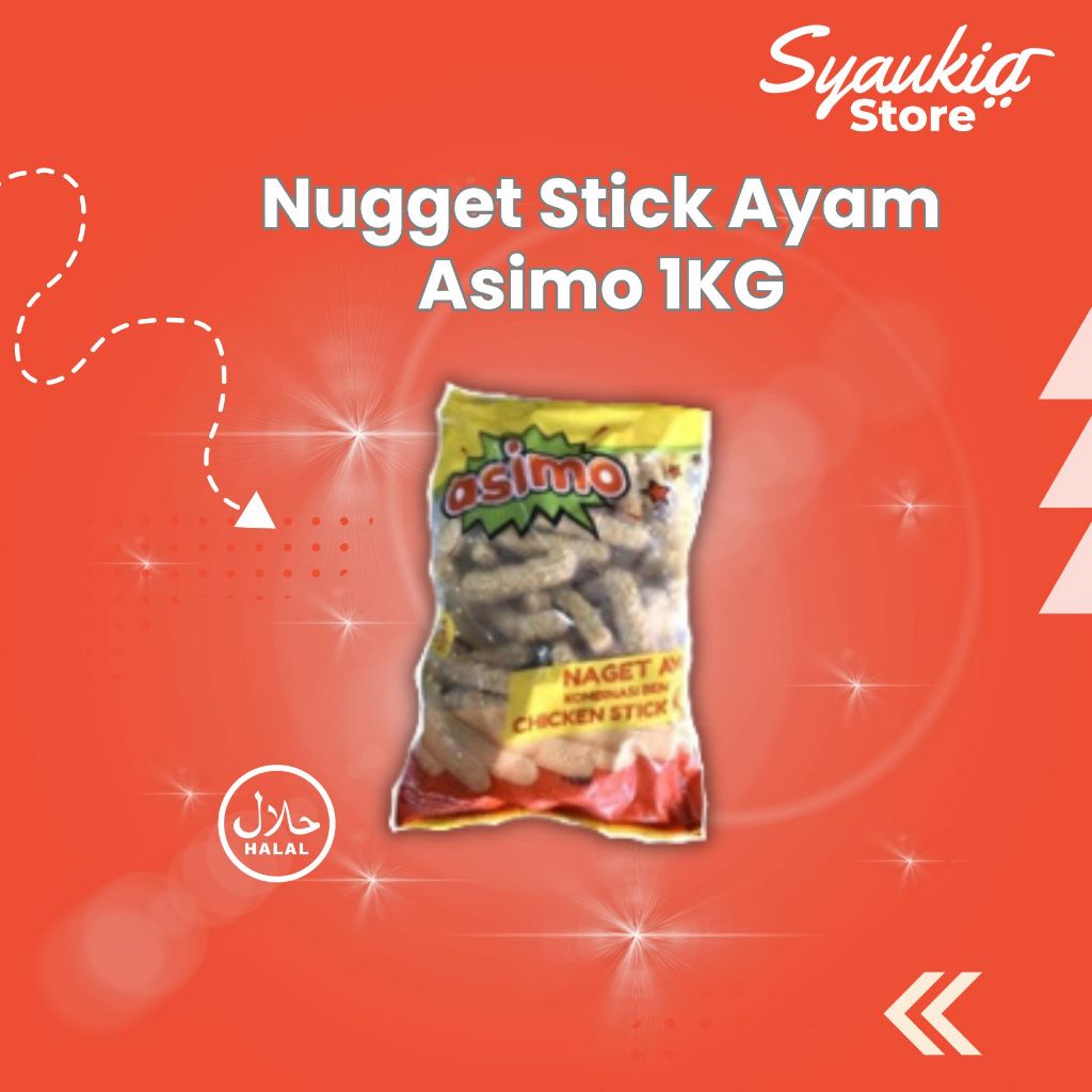 

Nugget Stick Ayam Asimo 1KG / Naget Ayam Asimo / Asimo Naget Ayam