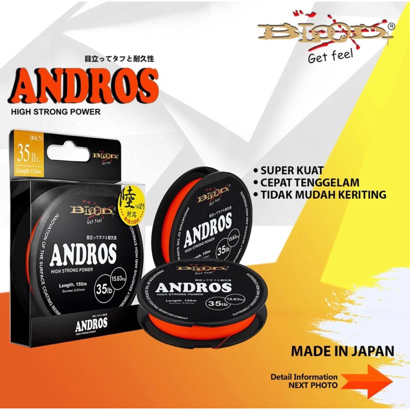 Senar Galatama BLOOD Andros Fishing Line 150M