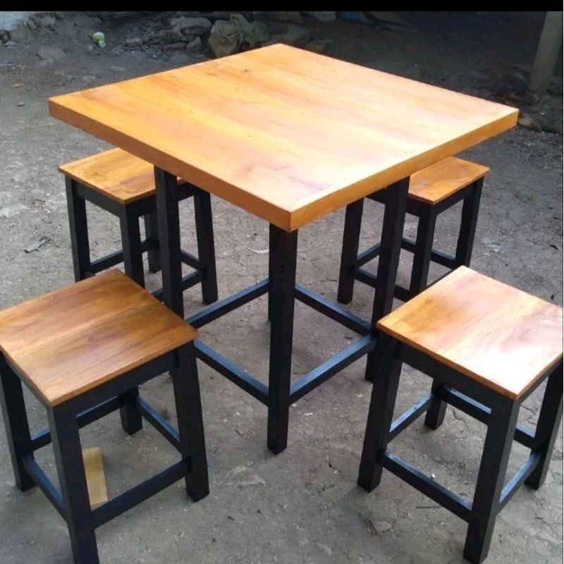 meja cafe warkop set