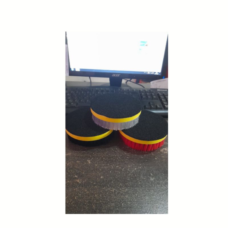 Sikat handpolisher 5 inch Sikat Mesin Polisher tangan Brush polisher velcro sikat sofa springbed