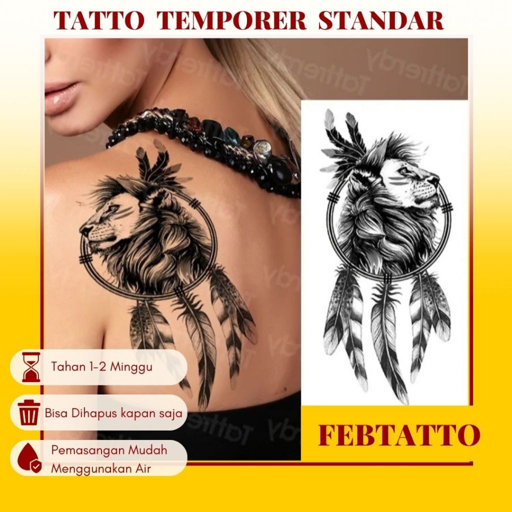 Tato Temporer Ukuran 21cmx11cm Tato Lengan Tato Dada Tato tangan Tato Kaki Tato Punggung Tato Jari  