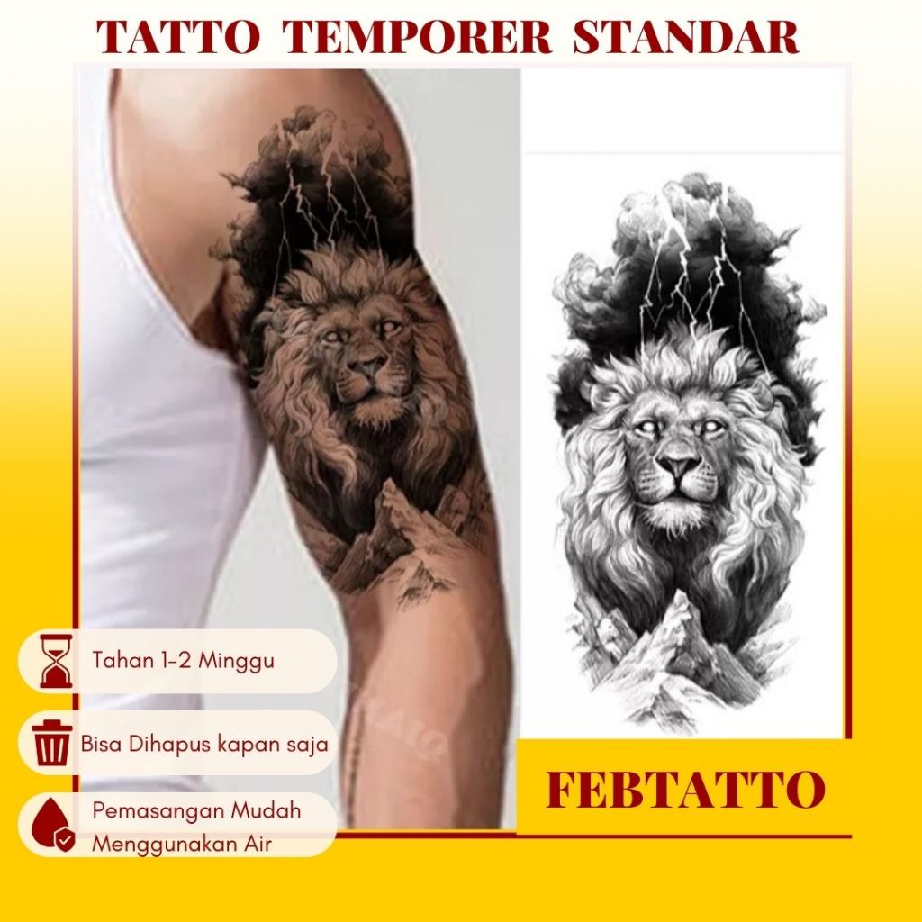 Tato Temporer Ukuran 21cmx11cm Tato Lengan Tato Dada Tato tangan Tato Kaki Tato Punggung Tato Jari  