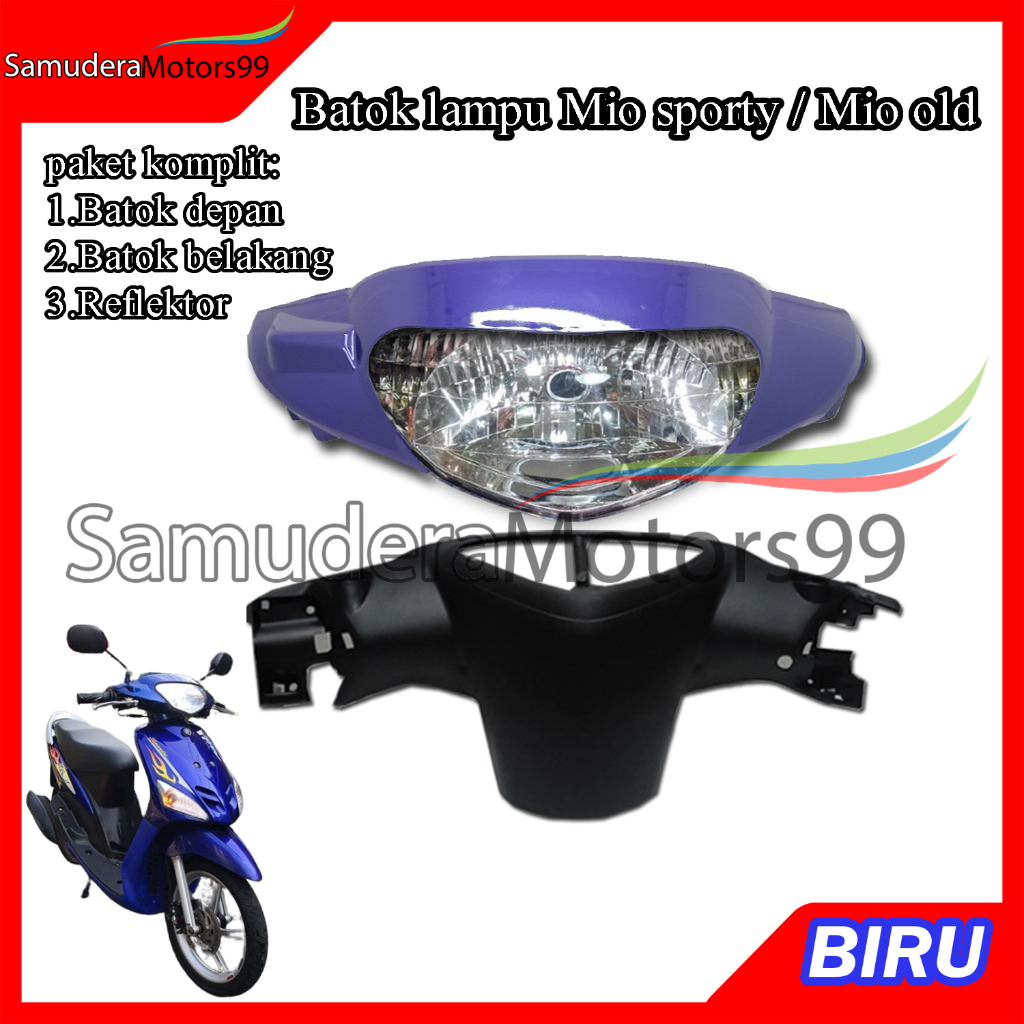 Batok Lampu Depan MIO OLD/MIO SPORTY SET + REFLEKTOR / Biru