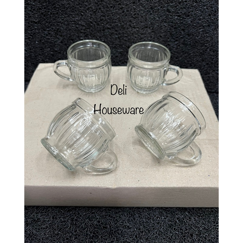Gelas Expresso Sloki Soju Mini Kaca 6pcs/Gelas Shot / Gelas Lilin