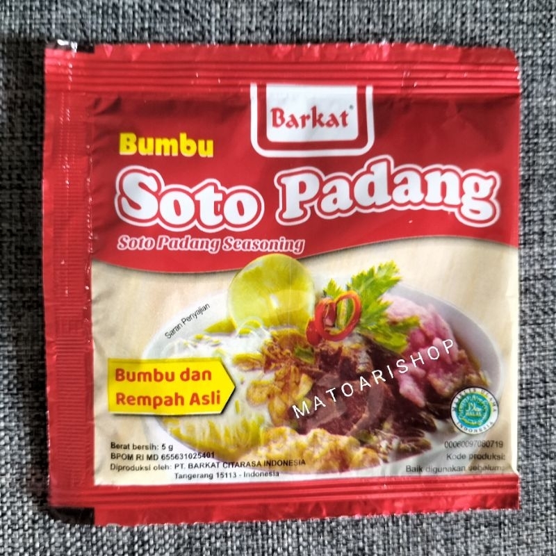 BUMBU SOTO Padang Barkat 5gr asli khas Minang
