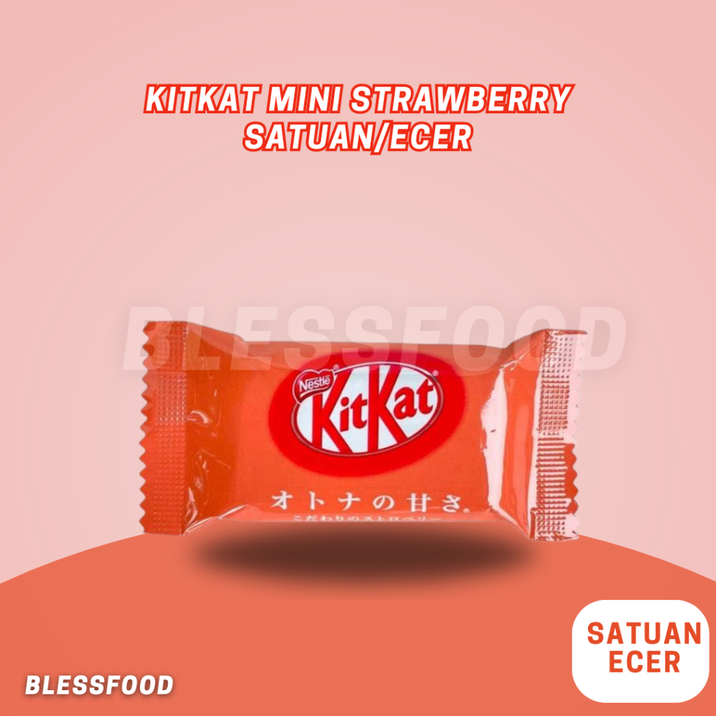 

Cokelat Jepang Kitkat Mini Strawberry Satuan/Ecer