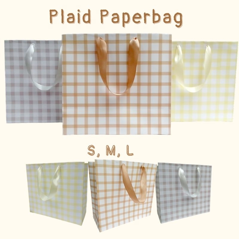 

Paperbag Motif Kotak | Plaid Paperbag | Tas Kado