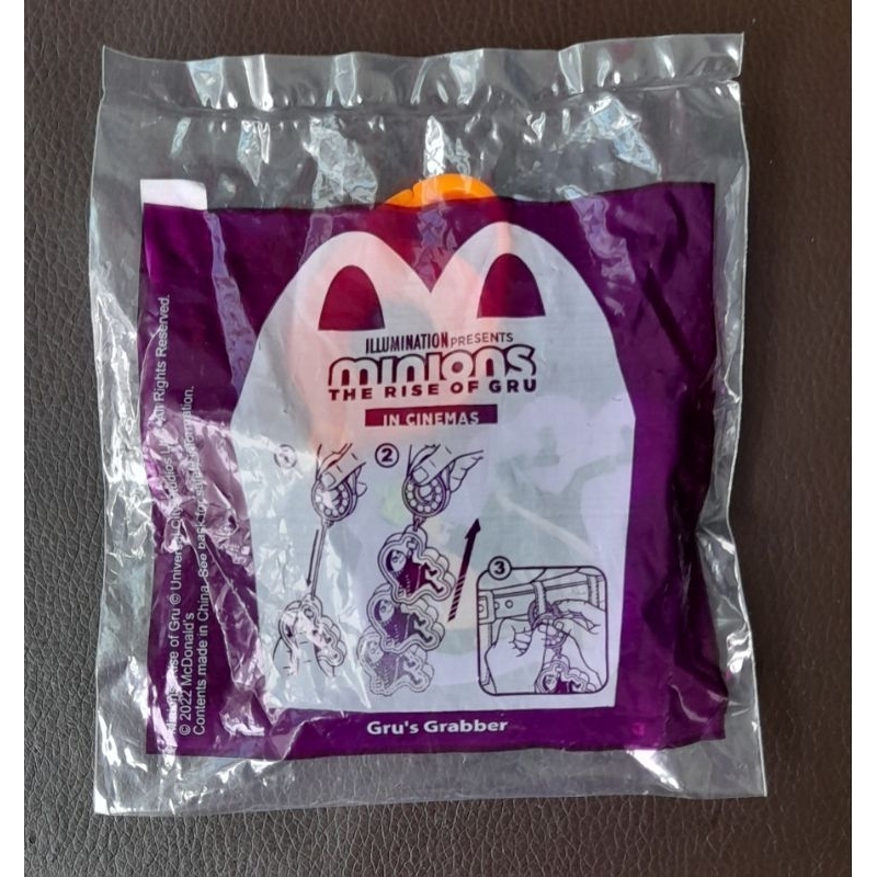 MAINAN SUVENIR MERCHANDISE HAPPY MEAL MINION GRU'S GRABBER THE RISE OF GRU MCDONALD MCD