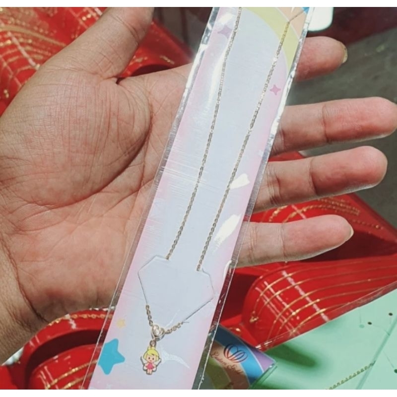 Kalung Anak plus  Mainan Emas Asli Kadar 375