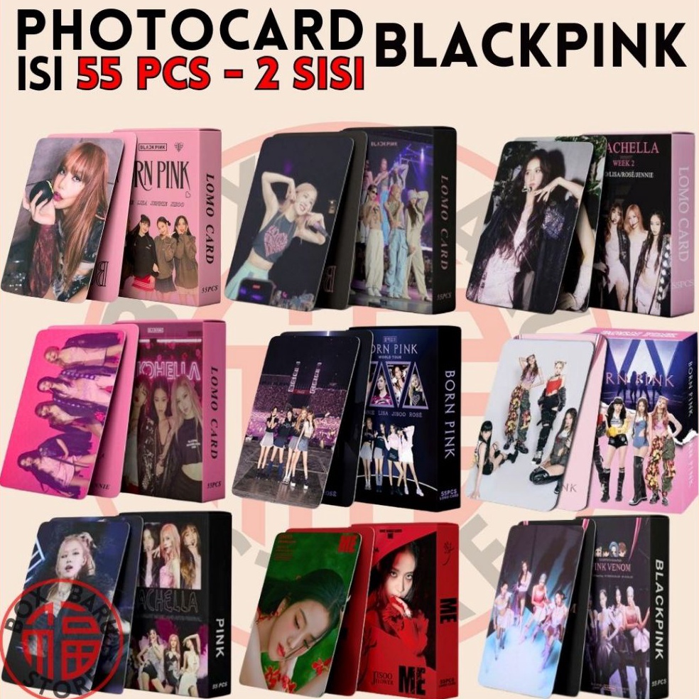 New CodeAa1A9 BOX Baru Store PC BLACKPINK 55pcs LOMO CARD BLACKPINK Photocard Black Pink Murah Jennie Jisoo Lisa Rose Girl Band