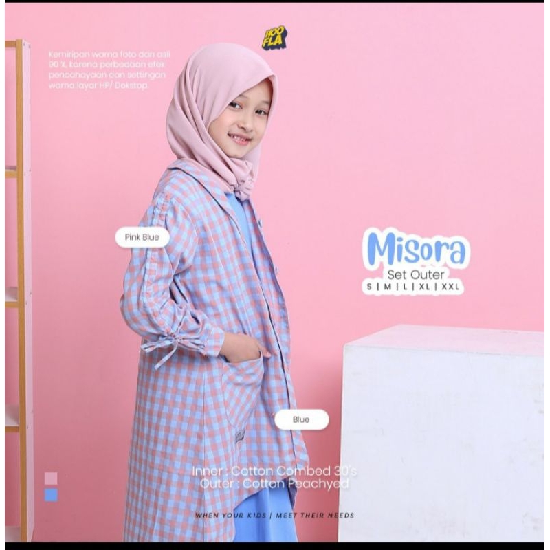 baju setelan anak cewek gamis misora set outer by hoofla