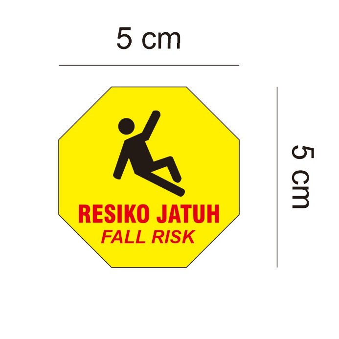 

Stiker resiko jatuh mini - Fall risk - Stiker resiko jatuh 5 cm