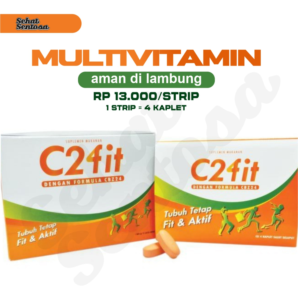 C2fit Multivitamin Vitamin C Vitamin B Kompleks Zinc - C2fit PER LEMBAR Sehat Sentosa
