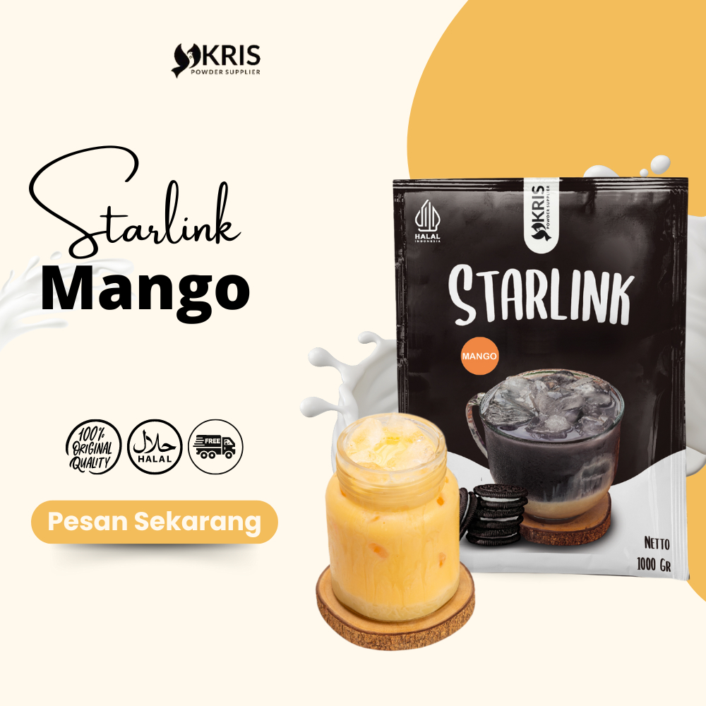 

Bubuk Minuman Mango, Durian, Honeydew, Hazelnut 1000gr / 1kg - Starlink Powder