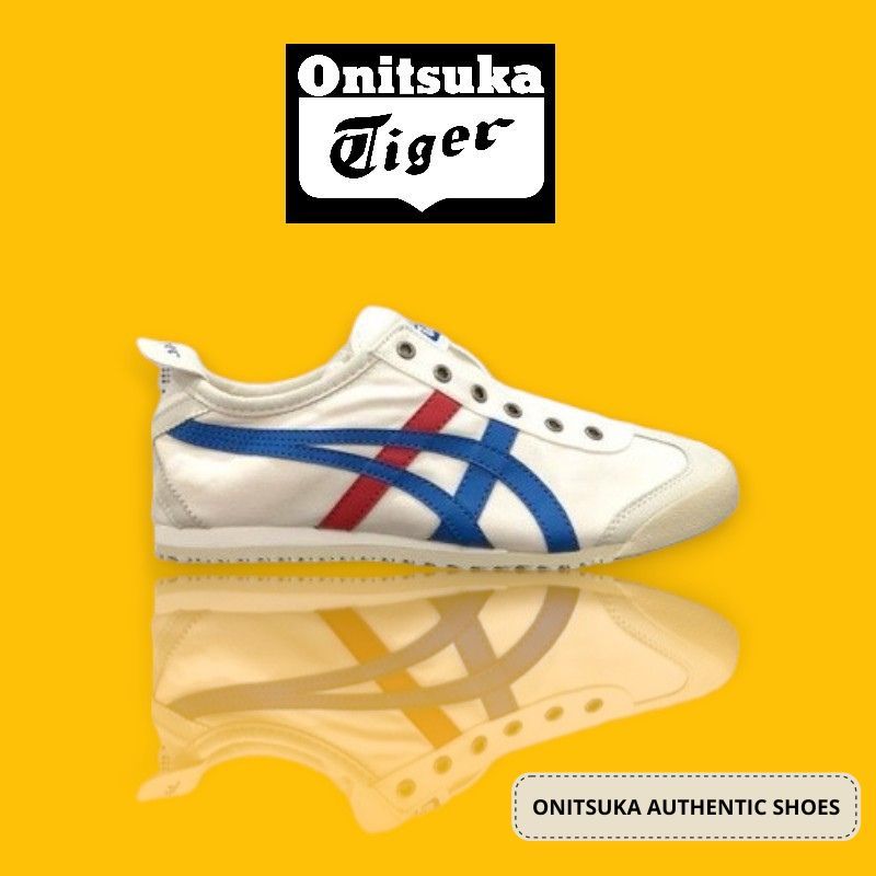 Onitsuka Tiger Slip On White Blu Red