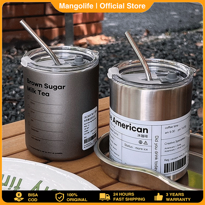 	 Cangkir Tumbler Kopi Stainless Steel Ukuran 300ml & 600ml Botol Minum Stainless Steel/Mug Berkapasitas Besar	