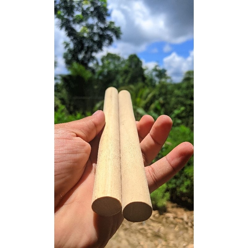 TERMURAH Dowel stik kayu atos bulat | tongkat | gagang sapu | bahan kerajinan | diameter 30cm