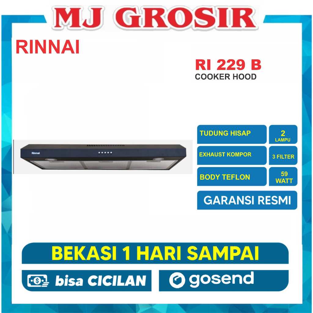 COOKER HOOD RINNAI RH 229 B / 129 B EXHAUST KOMPOR