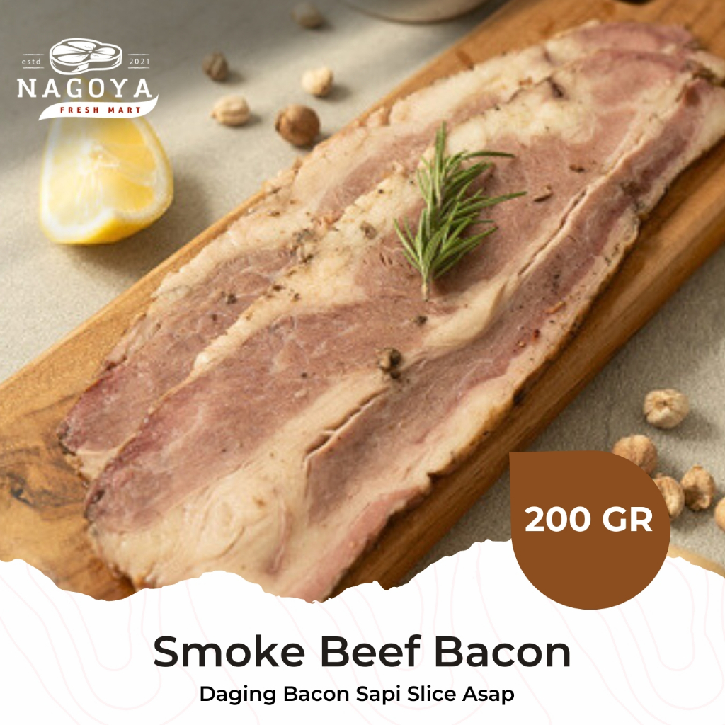 

Smoked Beef Bacon Slice - Daging Sapi Asap 200 GR