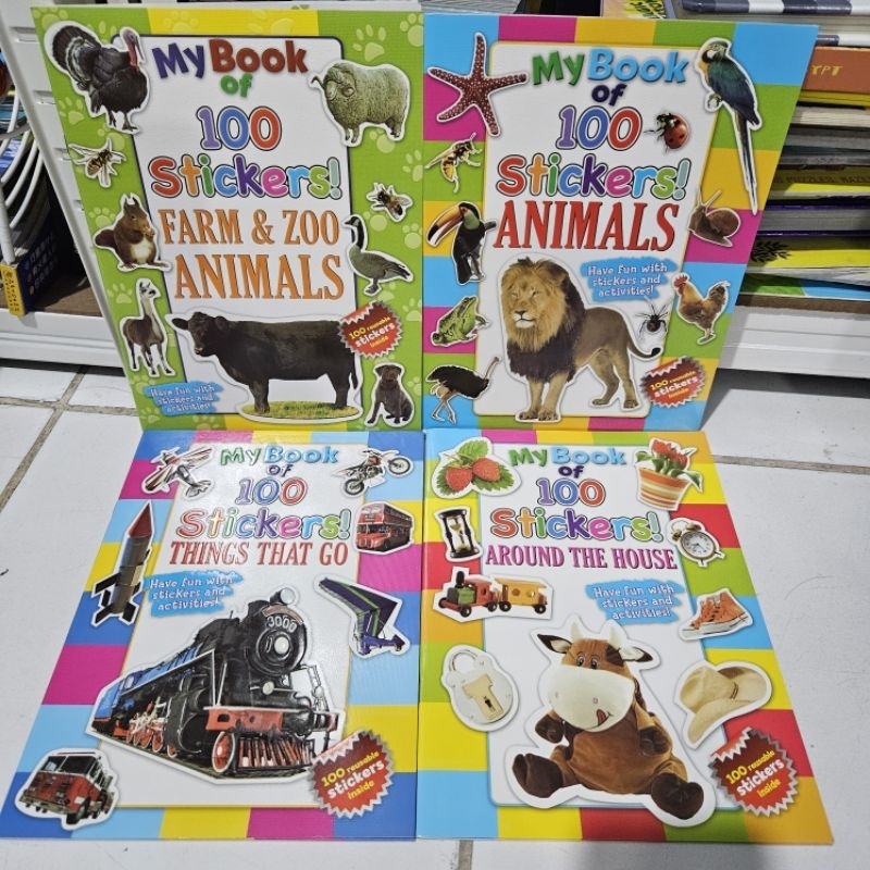 Buku aktivitas anak My book of 100 stickers