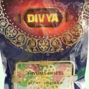 

Kerupuk india FRYUMS WHEEL DIVYA 100G / Cemilan Renyah