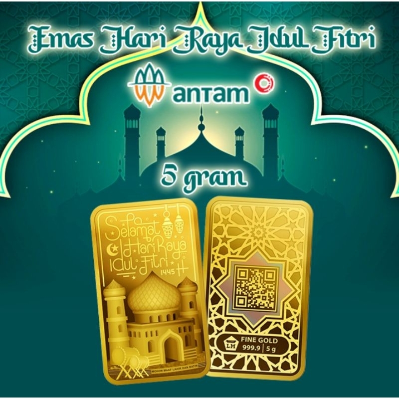 LM Emas Antam 5 gram Gift Series Eid Mubarak Idul Fitri Lebaran