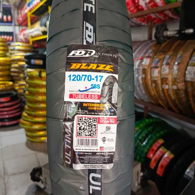 BAN LUAR FDR BLAZE 120/70-17 TUBELESS
