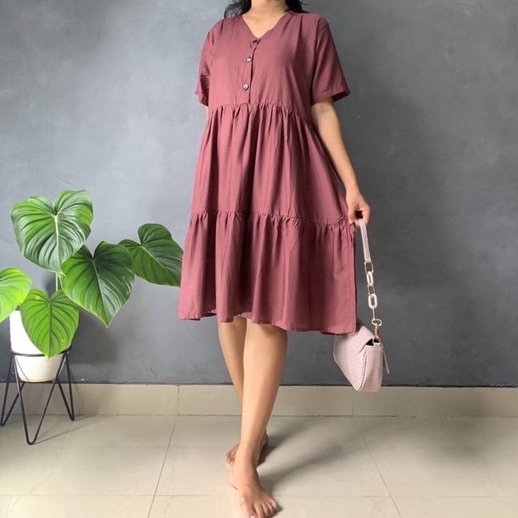 ART D45H RALINE DRESS  DRESS RAMPLE BUMIL JUMBO  FASHION BAJU BALI WANITA  DASTER KEKINIAN