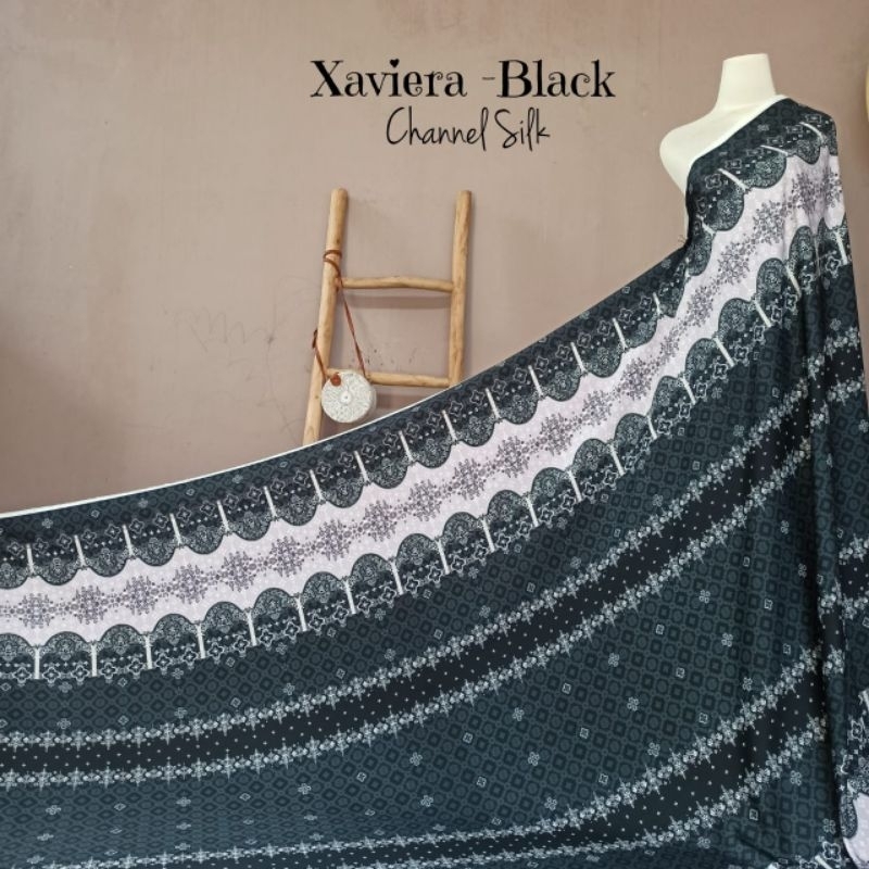 (HARGA TAKE ALL 1,4m) KAIN SERAGAM SARIMBIT KELUARGA / LEBARAN CHANNEL SILK XAVIERA