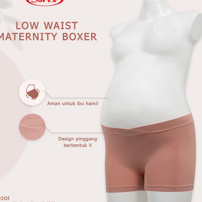 Diskon cd celana dalam boxer hamil wanita mini sorex 121 low waist maternity pant