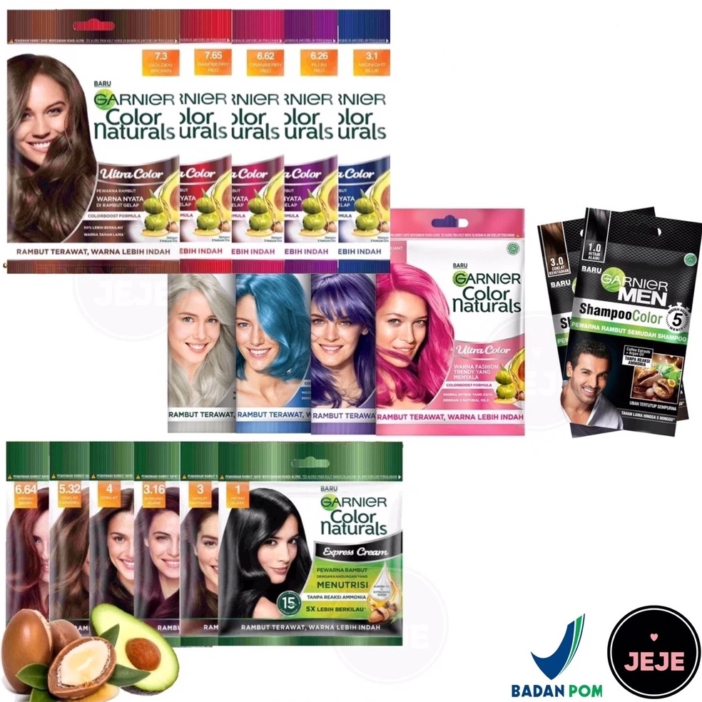 Makin murah SACHET Garnier Cat Rambut Semir Color Naturals Ultra Express Creme Riche  Men Pastel Ash